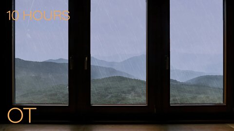 Peloponnesian Rain | Soothing Rain & Distant Rolling Thunder | Relax | Study | Sleep | 10 HOURS