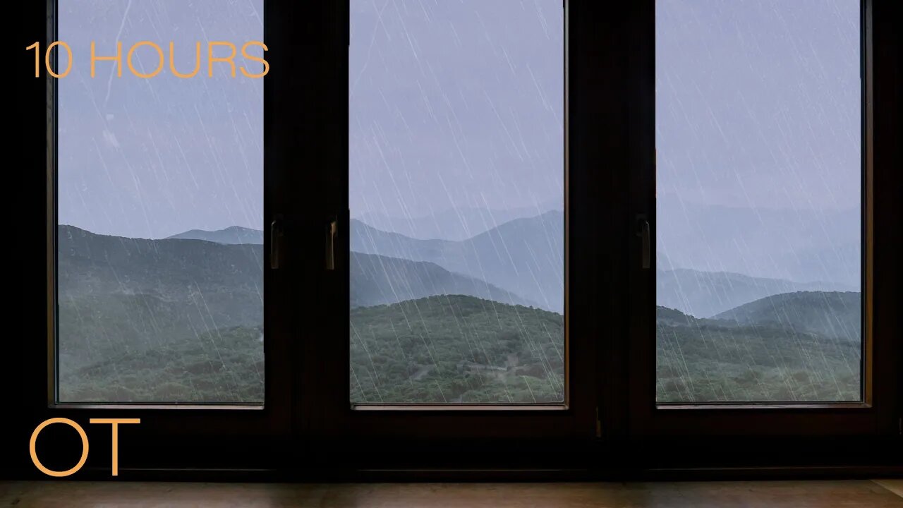 Peloponnesian Rain | Soothing Rain & Distant Rolling Thunder | Relax | Study | Sleep | 10 HOURS