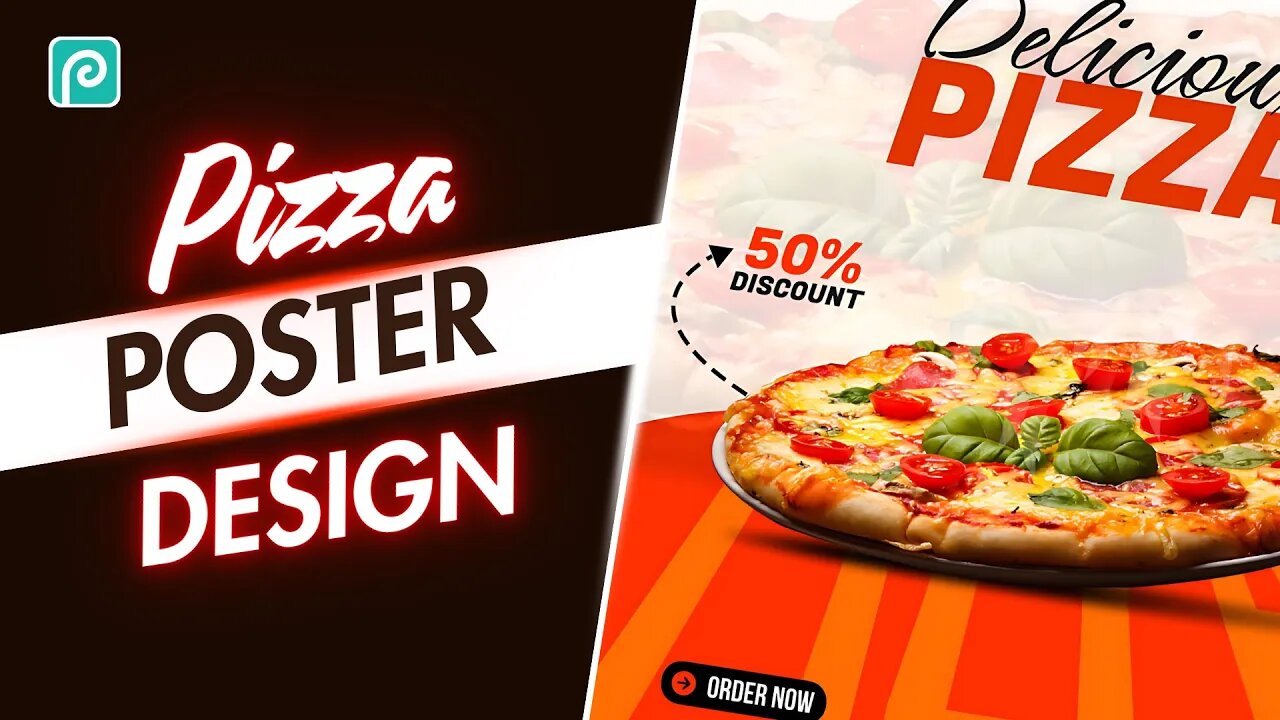 Pizza Poster Design in Photopea l Photopea Tutorial l easy canva