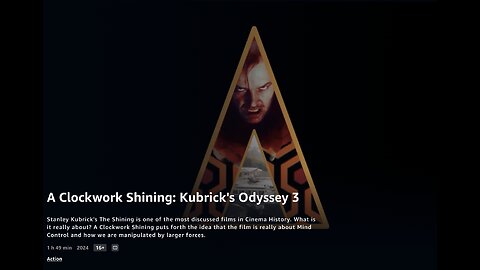 A Clockwork Shining: Kubrick's Odyssey 3, the New Documentary by Ryder Lee.