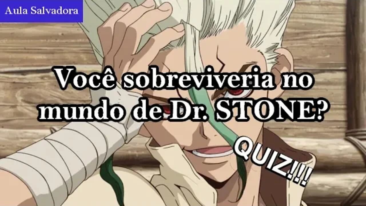 Fazendo o quiz "Você sobreviveria no mundo de Dr. STONE?"