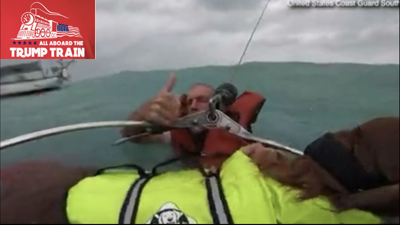 Man And His Dog Rescued After Hurricane Sinks Ship!