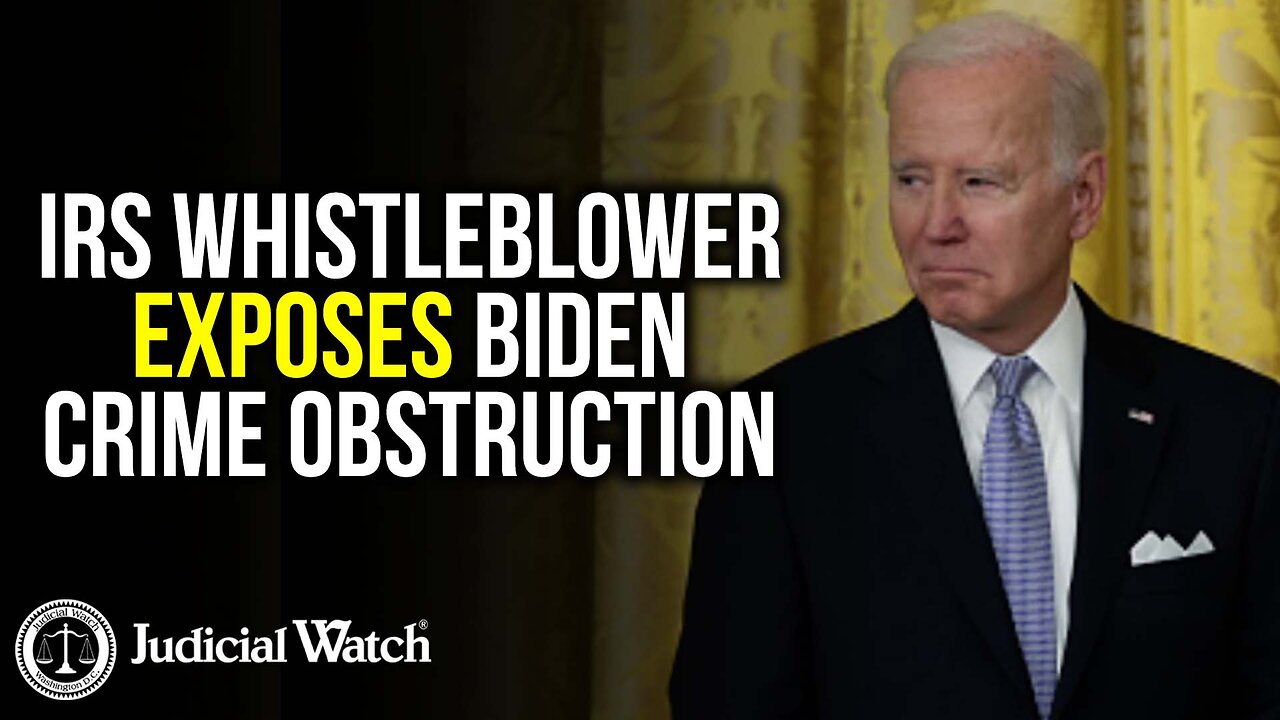 BREAKING! IRS Whistleblower EXPOSES Biden Crime Obstruction!