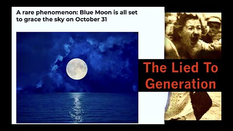 Halloween Rare Blue Moon Omen Forecast Antichrist Arrival Child Sacrifice Israel 911 Pogroms Coming