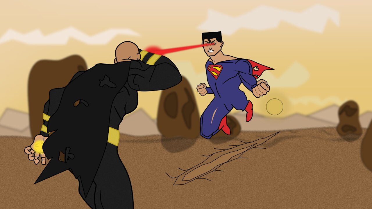 Superman vs Black adam | original animation