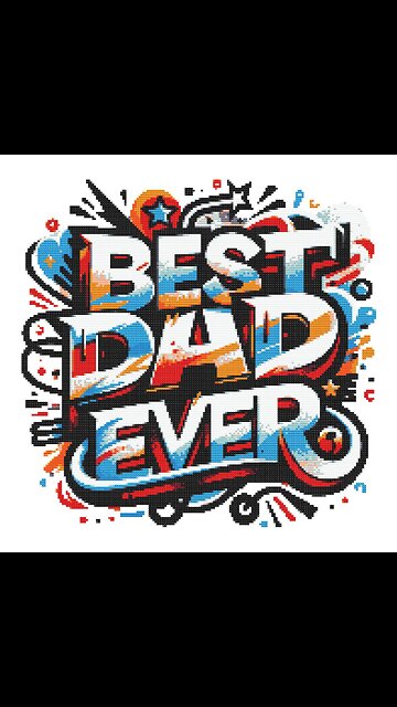 BEST DAD EVER Cross Stitch Pattern by Welovit | welovit.net | #welovit