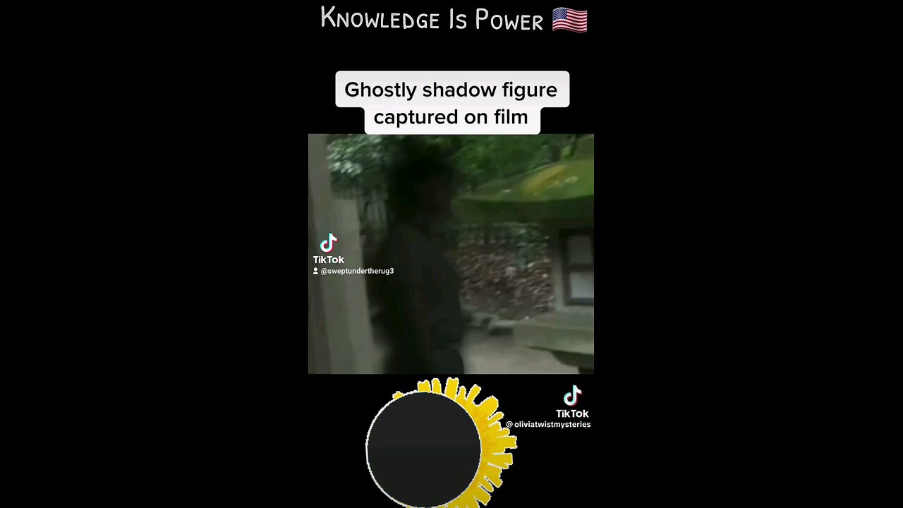 Ghostly shadow figure captured on film