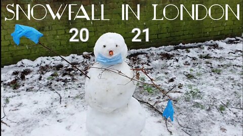 Snowfall in London.