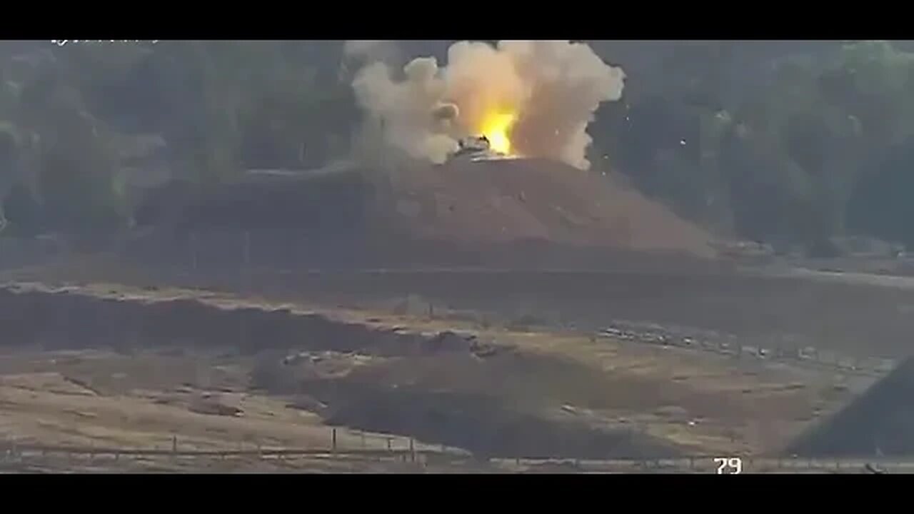 2 Israelis Merkava Mk.IV tanks were cooked up by drone drop munitions