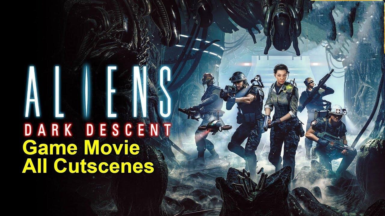 Aliens Dark Descent All Cutscenes - Game Movie