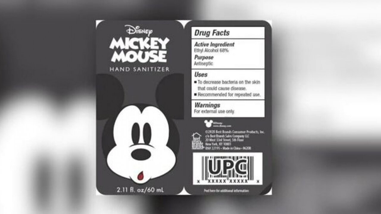 Disney-Themed Hand Sanitizers Recalled Due To Ingredient Concern