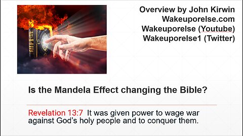 Is The Mandela Effect Really Changing The Bible?