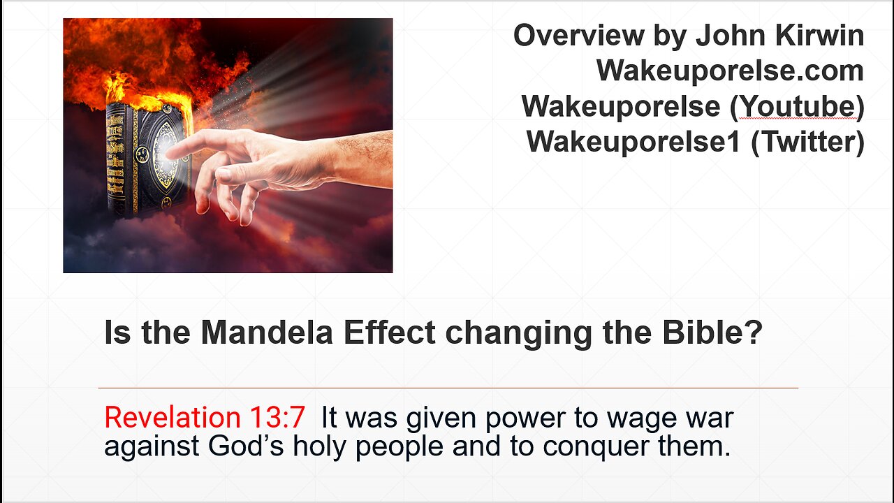 Is The Mandela Effect Really Changing The Bible?