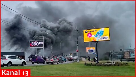 Strong fire broke out in central market in Moscow -The fire spread to an area of ​​1,000 sq. meters