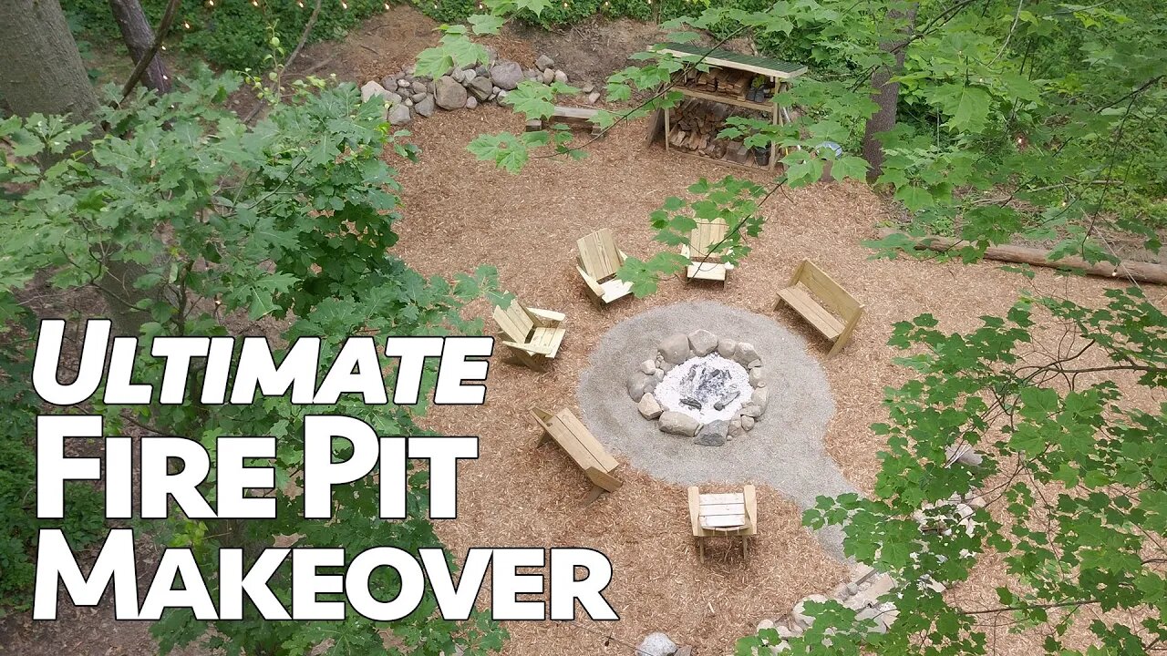 Amazing Fire Pit Makeover with Wood Shed Plans! 🔥