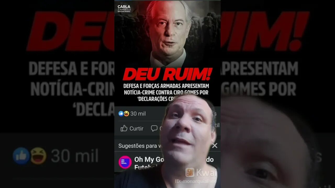 Ciro Gomes : Defesa e forças armadas apresentam notícia crime contra Ciro Gomes