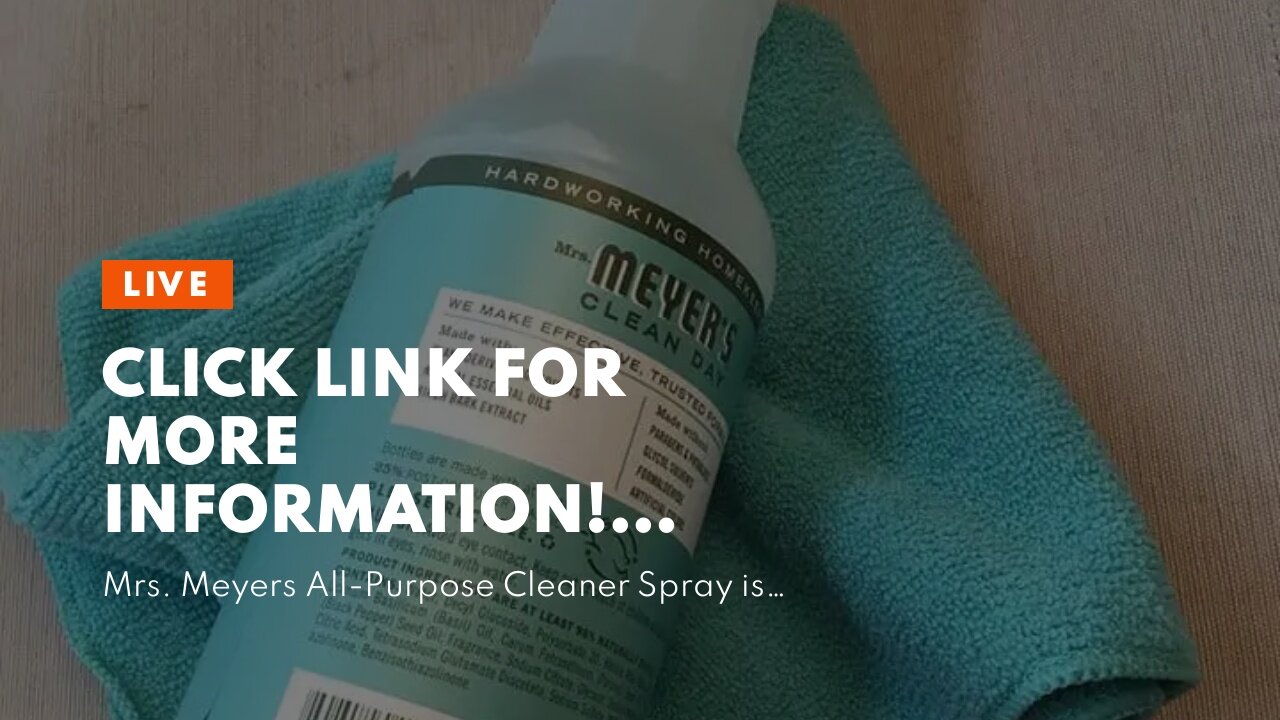 Click link for more information! Mrs. Meyer's All-Purpose Cleaner Spray, Basil, 16 fl. oz - Pac...