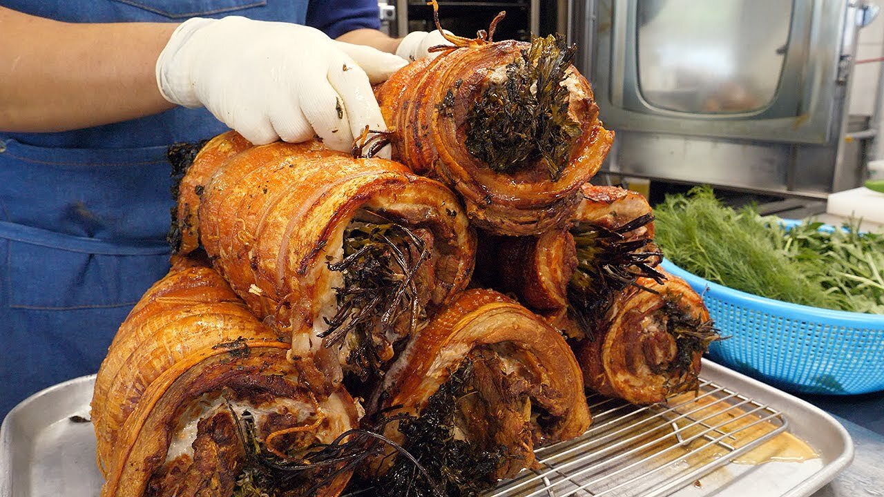 American style crispy bacon bomb sandwich - korean street food | ASMR