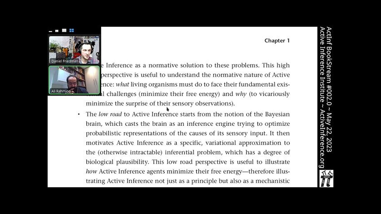 Active Inference BookStream #002.0 ~ Parr, Pezzulo, Friston ~ Chapters 1, 2, 3, 6