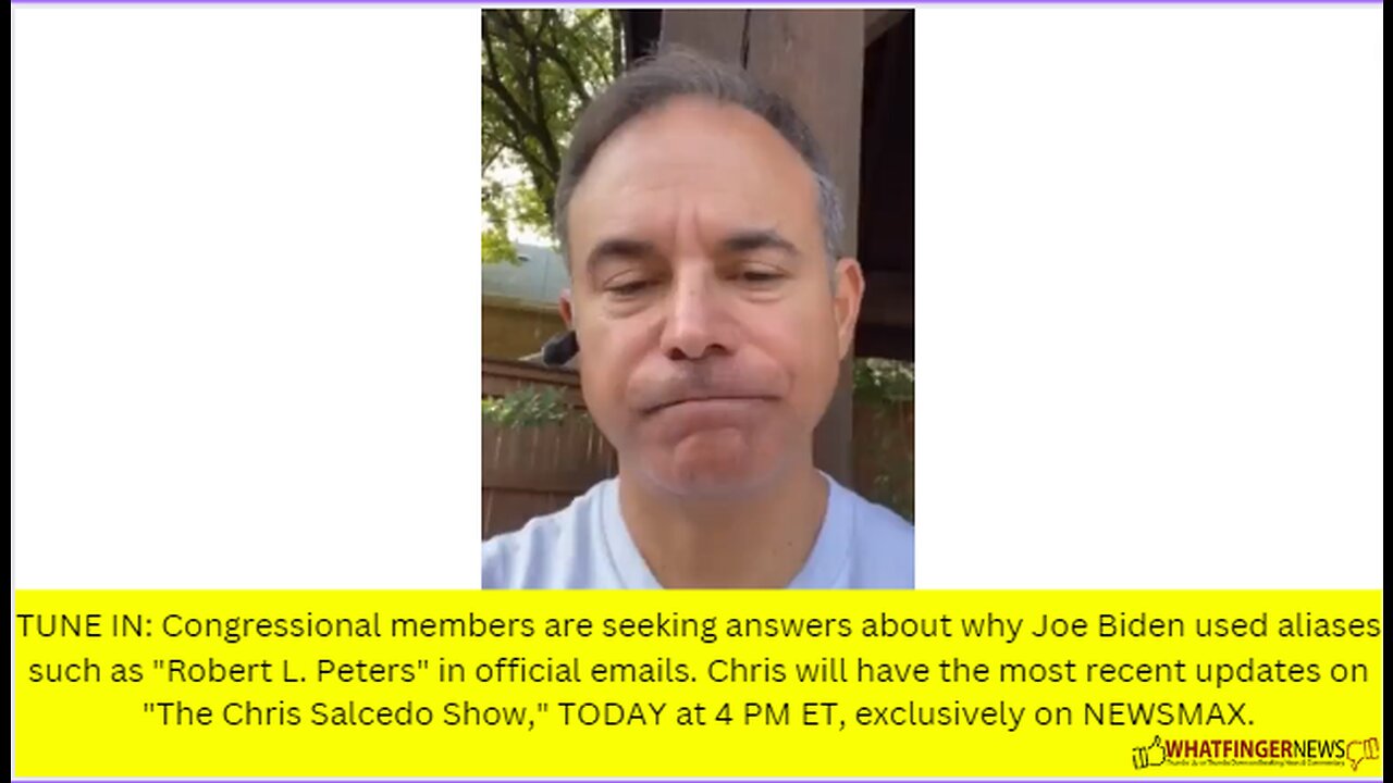 TUNE IN: Congressional members are seeking answers about why Joe Biden used aliases