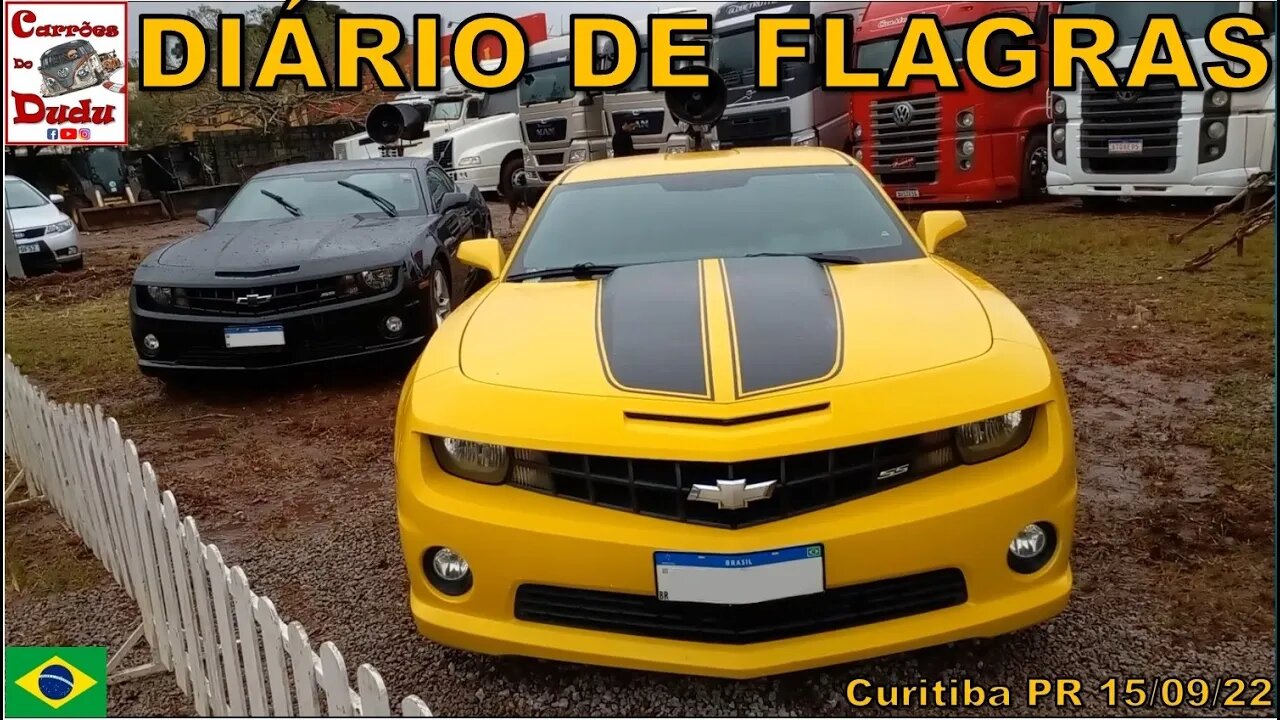 Diário Flagras 15/09/22 Carrões Dudu Curitiba BRAZIL Camaro amarelo Pace Arrow Fleetwood motorhome