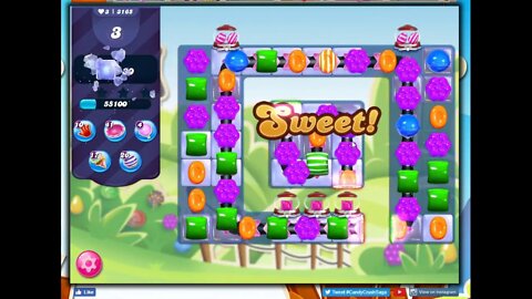 Candy Crush Level 3165 Talkthrough, 9 Moves 0 Boosters