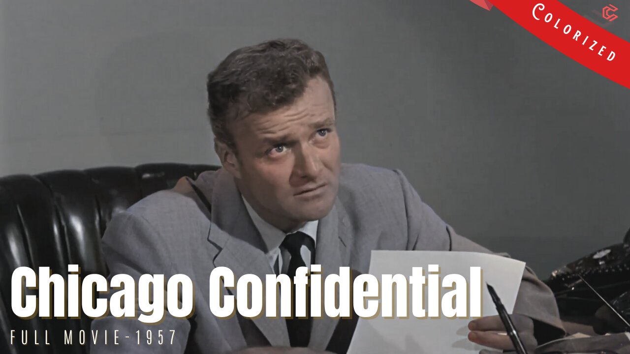 Chicago Confidential (1957) | Colorized | Brian Keith, Beverly Garland | Crime Film Noir | Subtitled