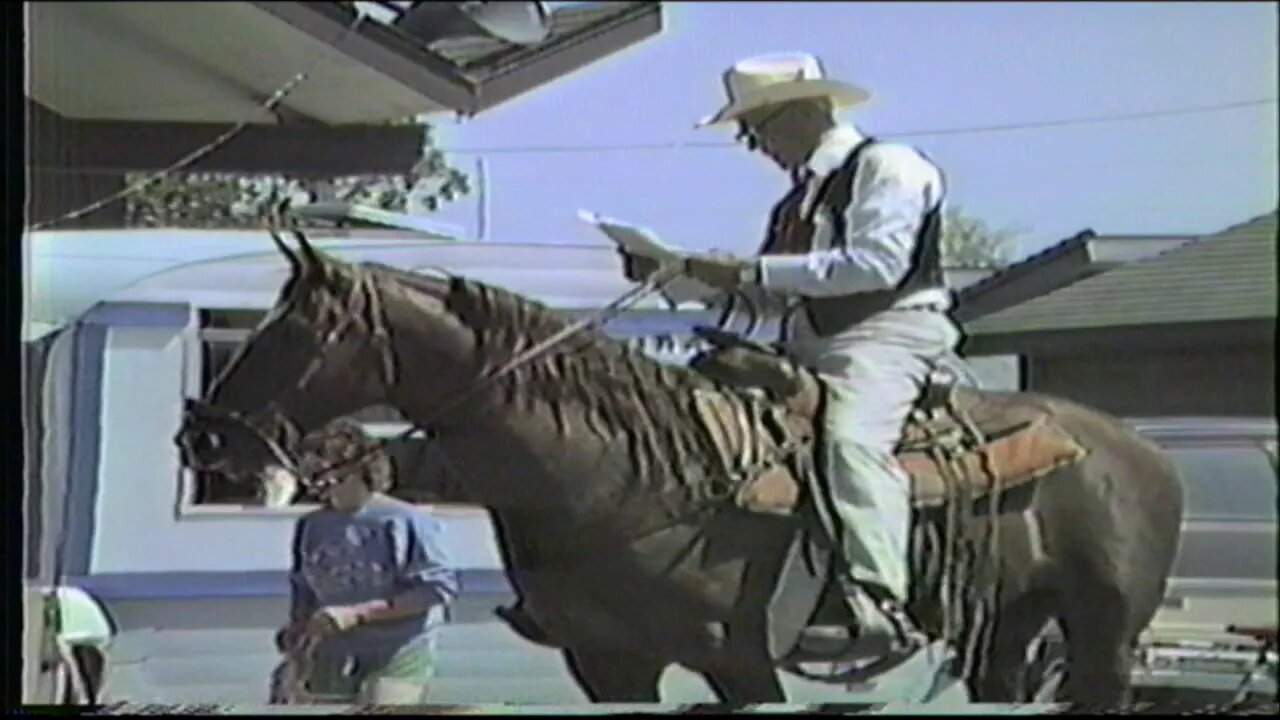 Leo Reel Outrider 1985 with Boot and Bottle Riding Club Cody Wyoming 4th of July Parade