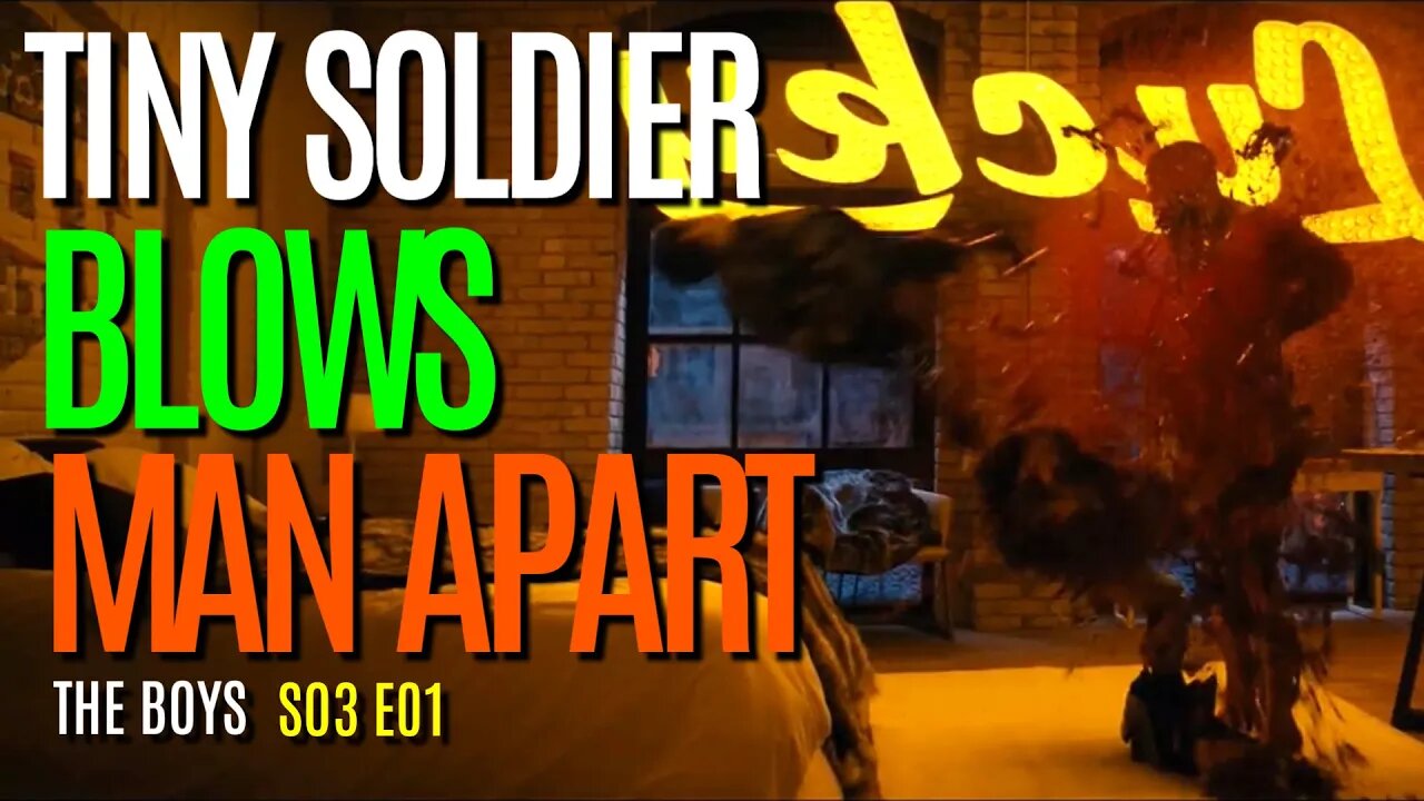 The Boys | Tiny Soldier Sneezes and Expands While Inside a Man | S03 E01