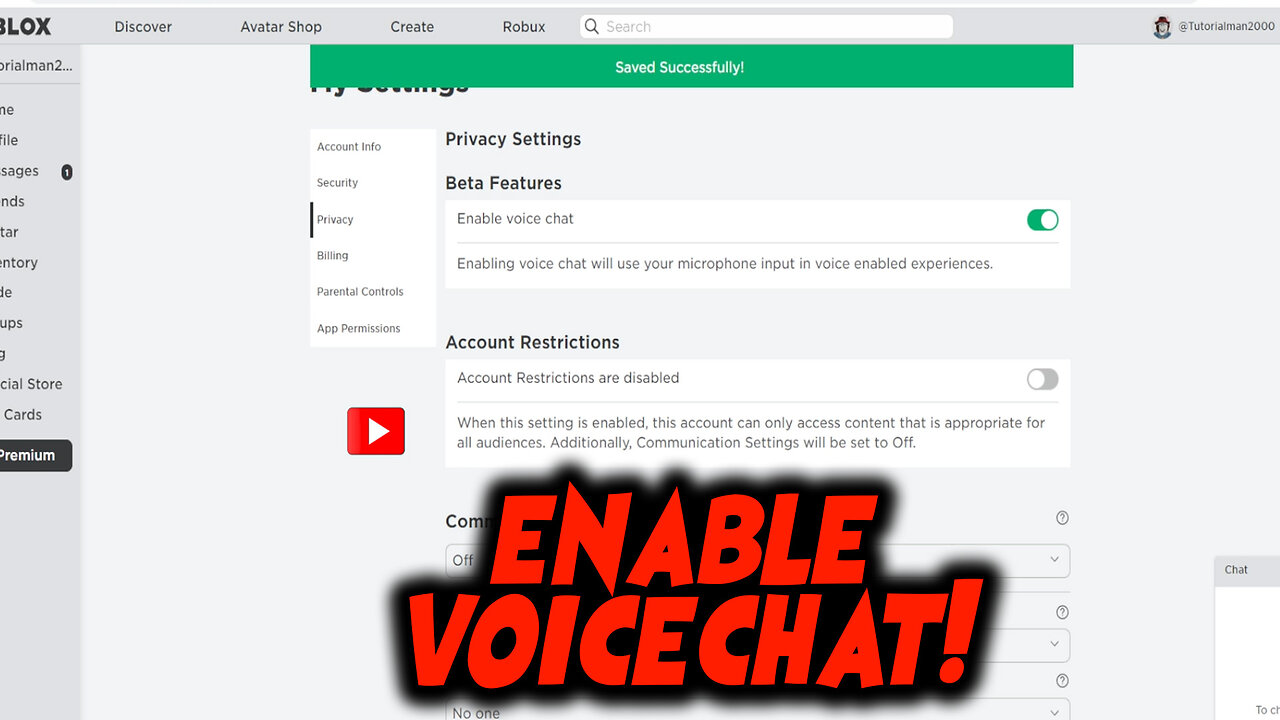 How to Enable Voice Chat on Roblox