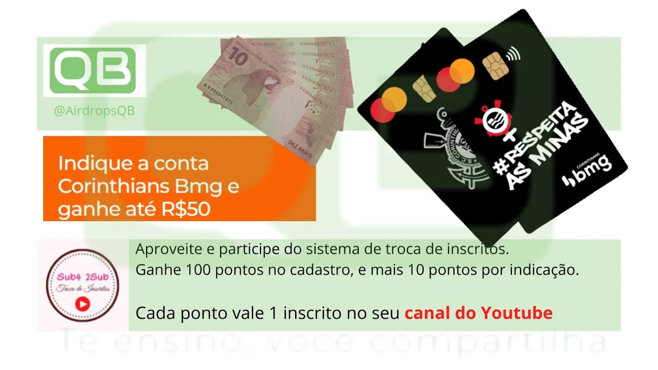 #Promoção - #fintech - #BMG - #50 reais para você.