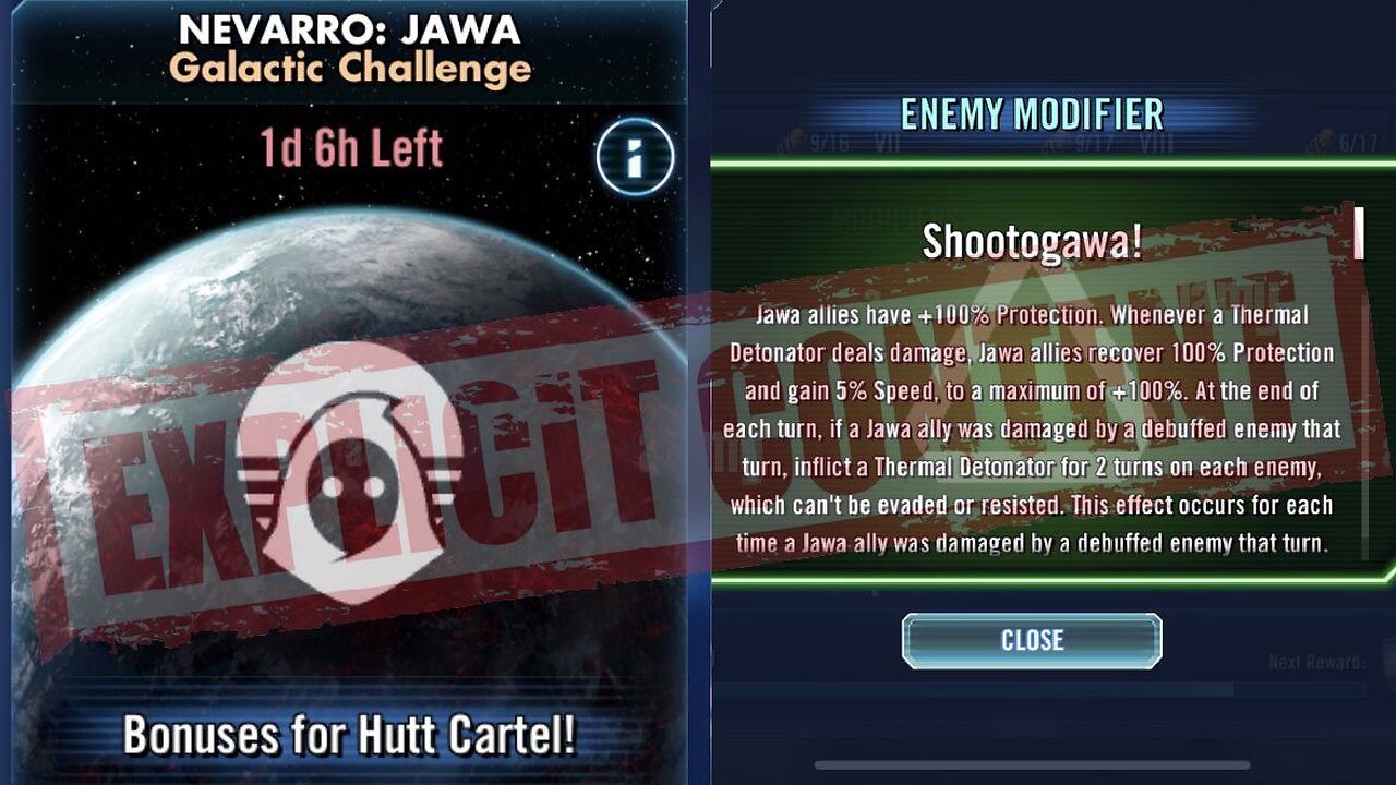 A Star Wars Galaxy of Heroes Rage Story: Galactic Challenges Edition | Warning: Explicit Content