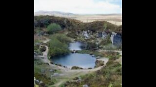 Night hiking. Haytor quarry