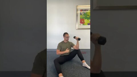 Weighted shoulder external rotation