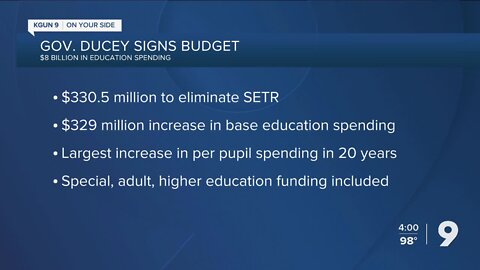 Gov. Ducey signs state's $18 billion budget