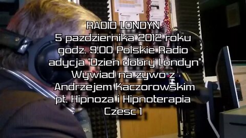 HIPNOZA I HIPNOTERAPIA PRZY, SEANSACH INDYWIDUALNYCH I ZBIOROWYCH - WYWIAD -LONDYN /2012© TV - IMAGO