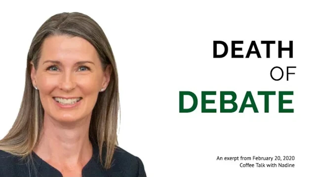 Death of the Debate | The End of Free Speech | Cancel Culture | Coffee Talk with Nadine ep1