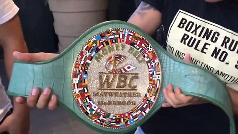 Mayweather's “Money” Belt & Fernando Vargas Jr.