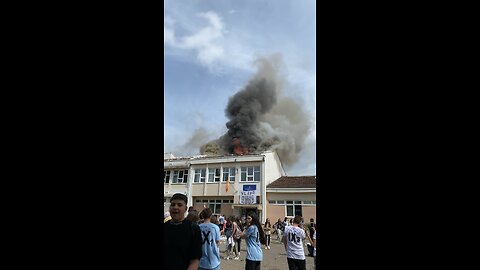 School burning