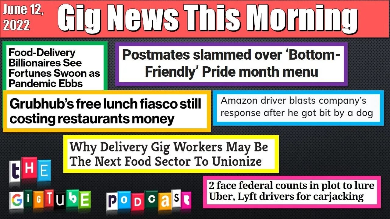 Is Postmates' Pride Month menu in bad taste? Let's dunk on GrubHub AGAIN! Drama among GigTubers