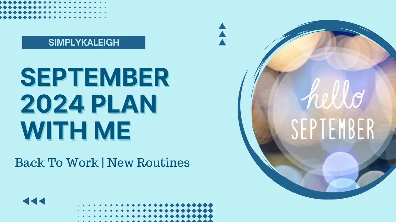 September Plan With Me | Back to Work | Daycare Starting | 2024