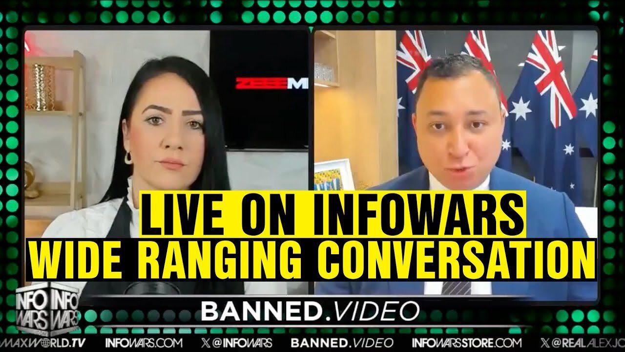 Aussie Senator, Anti COVID Shot & FREE SPEECH Advocate Ralph Babet on INFOWARS!