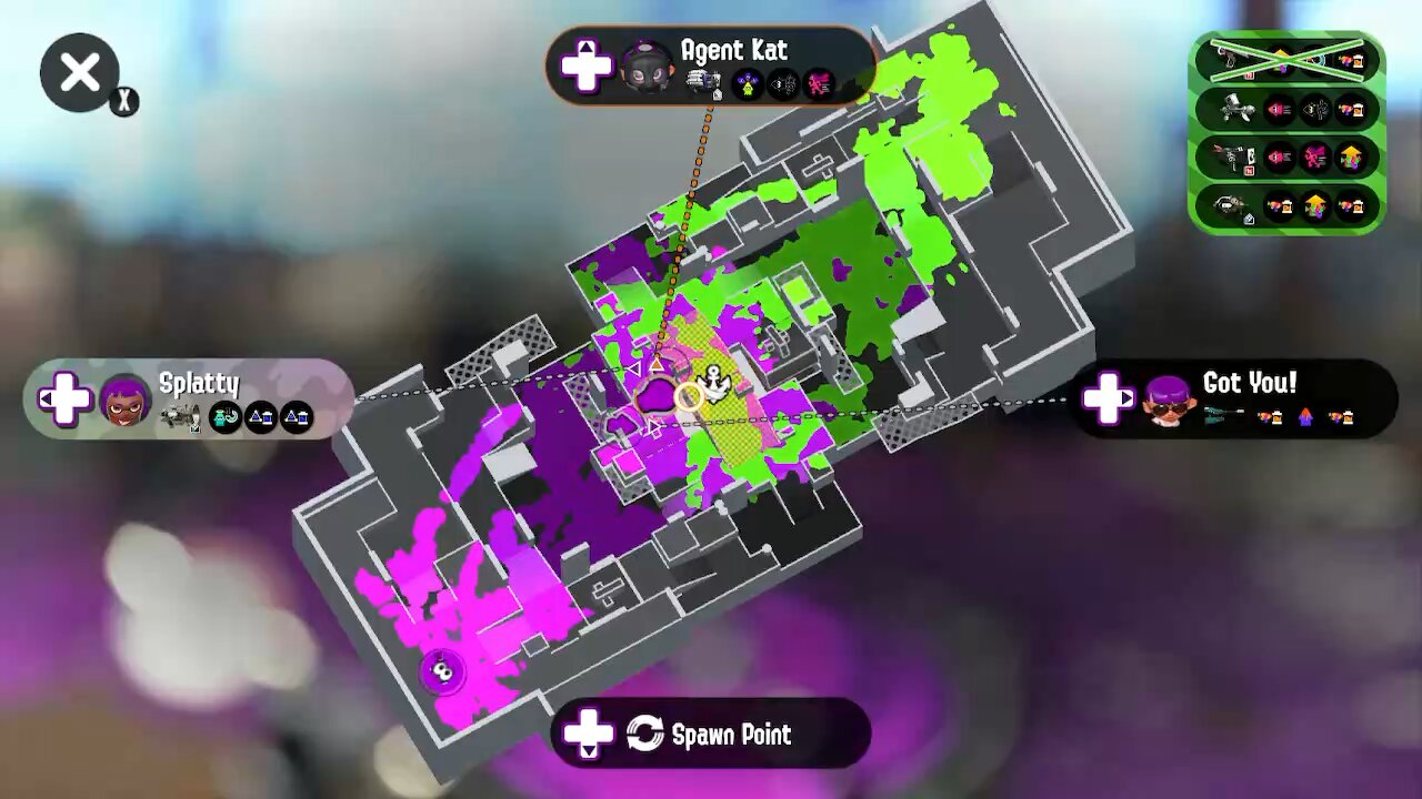 Splatoon2 zone sneaky tri splat