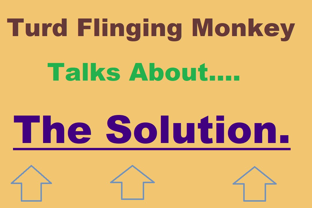 Turd Flinging Monkey discusses THE SOLUTION to 'many' of Societies' Problems