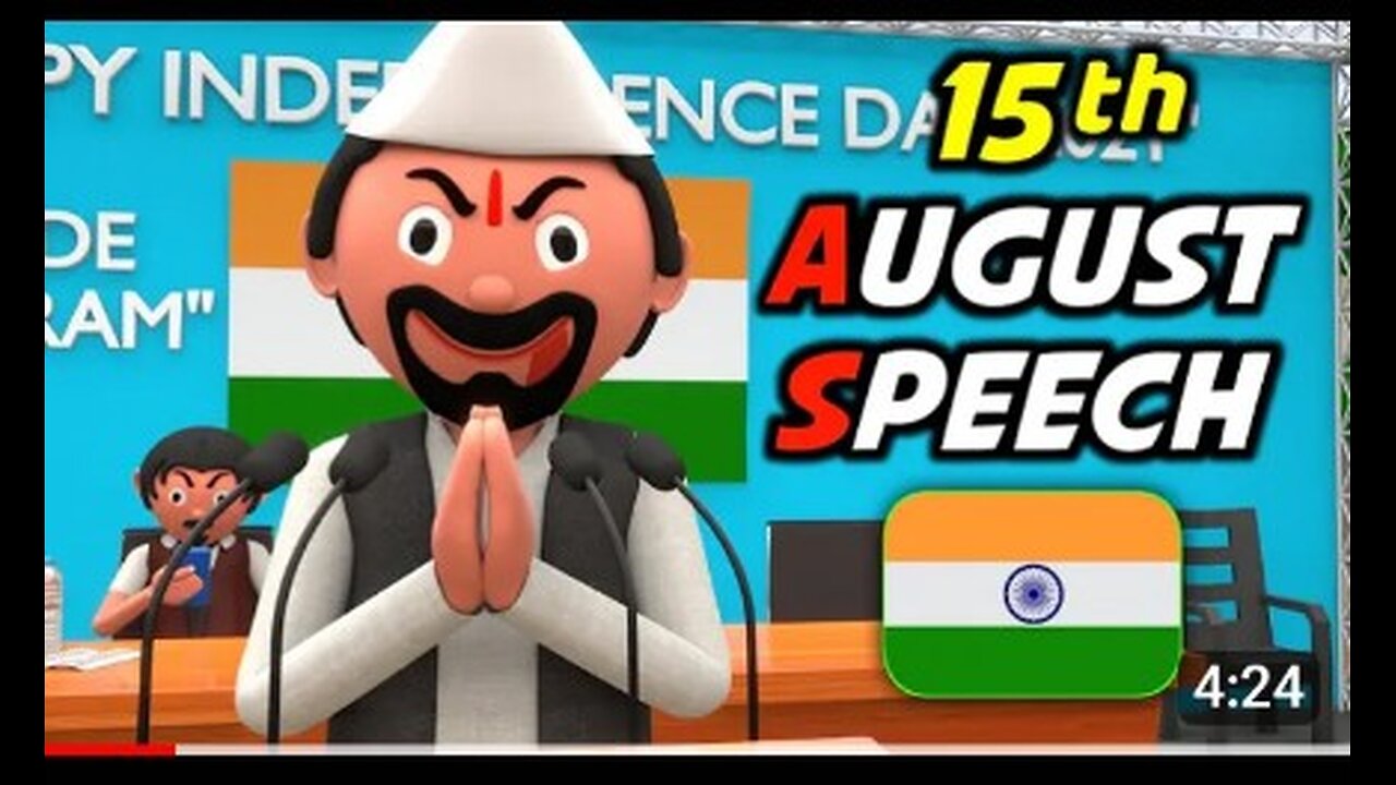 15TH AUGUST SPEECH | Funny Comedy Video | Desi Comedy | Cartoon | Cartoon Comedy | The Animo Fun