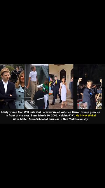 Likely Trump Clan Will Rule USA Forever: We all watched Barron Trump grow up in front of our eyes. And He is NOT Woke!