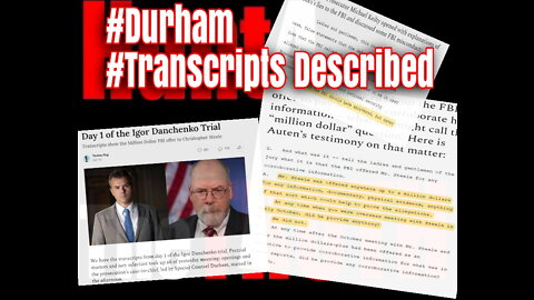 John Durham Danchenko Trial Transcripts Day 1 Breakdown