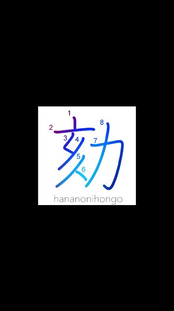 劾 - censure/criminal investigation - Learn how to write Japanese Kanji 劾 - hananonihongo.com