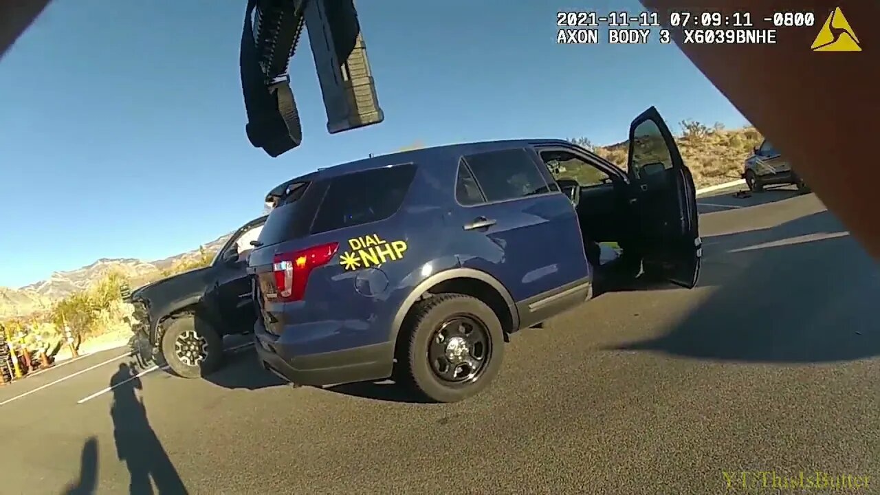 NHP bodycam video shows suspect ramming into police vehicle at Red Rock