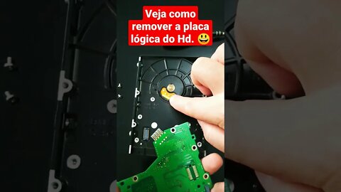 Como remover a placa lógica do HD. 😎😃